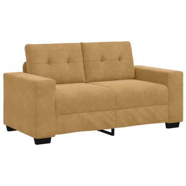 vidaXL Σετ Καναπέ 3 τεμ. Καφέ Βελούδο 221x80x80cm  Τριθέσιος