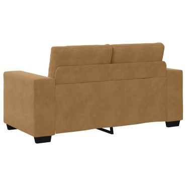 vidaXL Σετ Καναπέ 3 τεμ. Καφέ Βελούδο 221x80x80cm  Τριθέσιος