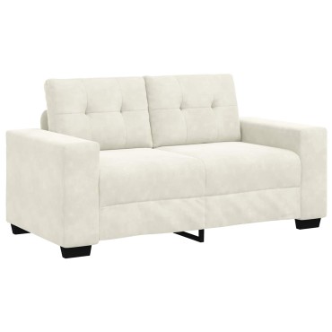 vidaXL Σετ Καναπέ 3 τεμ. Κρεμ Βελούδο 221x80x80cm  Τριθέσιος