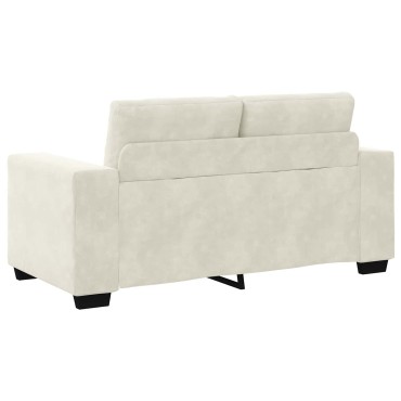 vidaXL Σετ Καναπέ 3 τεμ. Κρεμ Βελούδο 221x80x80cm  Τριθέσιος