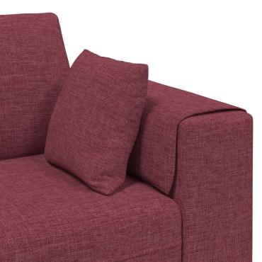 vidaXL Καναπές 3 τεμ. Κόκκινο ύφασμα 250x188x76cm  Τριθέσιος