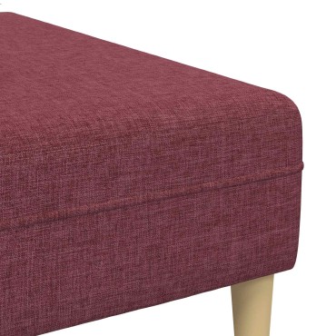 vidaXL Καναπές 3 τεμ. Κόκκινο ύφασμα 250x188x76cm  Τριθέσιος