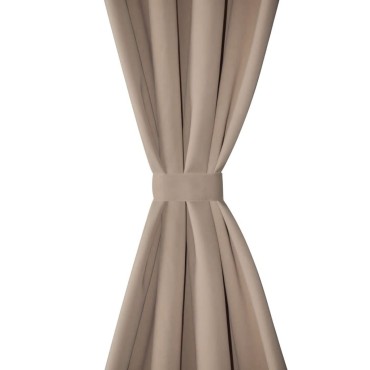 Κουρτίνες Συσκότισης 2 τεμ. Κρεμ 135x245cm με Μεταλλικούς Κρίκους
