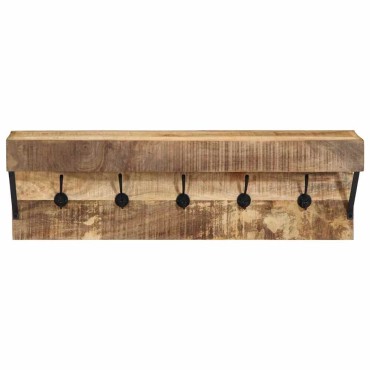 vidaXL Κρεμάστρα Επιτοίχιο Καφέ 73 x 19 x 23 εκ. Μασίφ ξύλο μάνγκο