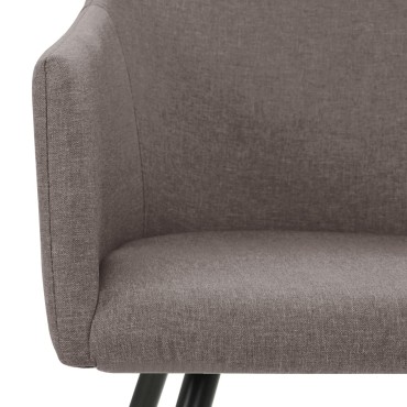 vidaXL Καρέκλες Τραπεζαρίας 4 τεμ. Taupe Υφασμάτινες 54x62x80cm