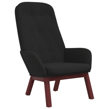 vidaXL Πολυθρόνα Relax με Υποπόδιο Μαύρη Βελούδινη 70x77x98cm 1 τεμ.