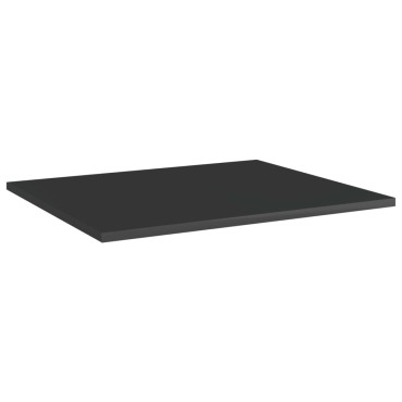 vidaXL Ράφια Βιβλιοθήκης 8 τεμ. Γυαλ. Μαύρο 60x50x1,5cm Επεξ. Ξύλο