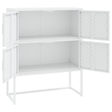 vidaXL Ντουλάπι Λευκό 80x35x100cm από Ατσάλι 1 τεμ.