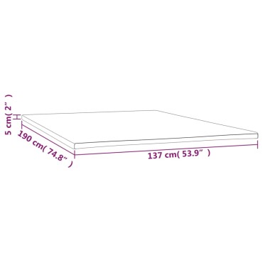 vidaXL Ανώστρωμα 137x190x5 εκ. Full