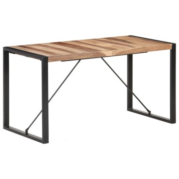 vidaXL Τραπεζαρία 140x70x75cm από Μασίφ Ξύλο 1 τεμ.