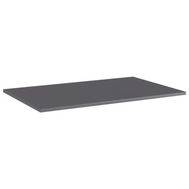 vidaXL Ράφια Βιβλιοθήκης 4 τεμ. Γυαλ. Γκρι 80x50x1,5cm Μοριοσανίδα