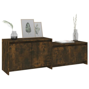 vidaXL Έπιπλο Τηλεόρασης Καπνιστή Δρυς 146,5x35x50cm Επεξεργ. Ξύλο