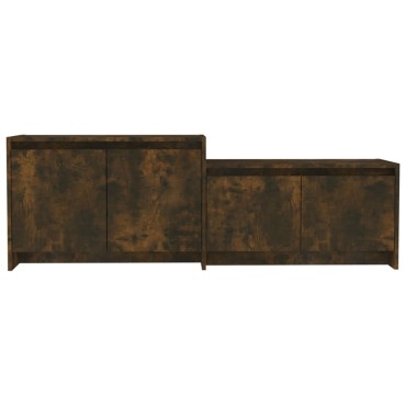 vidaXL Έπιπλο Τηλεόρασης Καπνιστή Δρυς 146,5x35x50cm Επεξεργ. Ξύλο