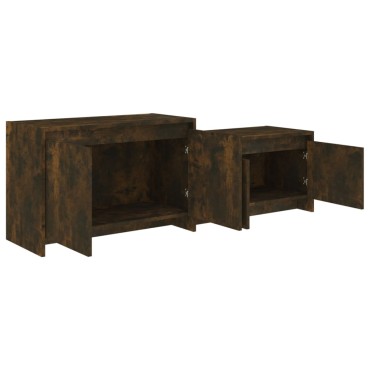 vidaXL Έπιπλο Τηλεόρασης Καπνιστή Δρυς 146,5x35x50cm Επεξεργ. Ξύλο