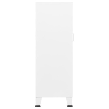 vidaXL Αρχειοθήκη Βιομηχανικού Στιλ Λευκή 70x40x115cm Ατσάλινη 1 τεμ.