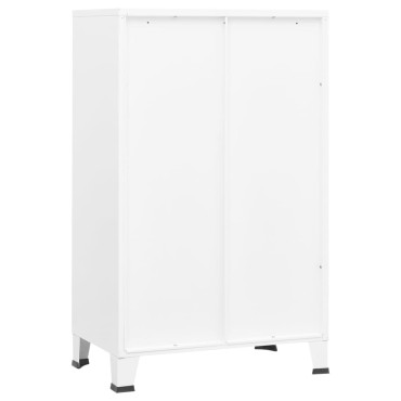 vidaXL Αρχειοθήκη Βιομηχανικού Στιλ Λευκή 70x40x115cm Ατσάλινη 1 τεμ.