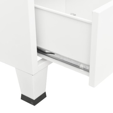 vidaXL Αρχειοθήκη Βιομηχανικού Στιλ Λευκή 70x40x115cm Ατσάλινη 1 τεμ.