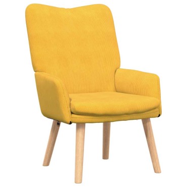 vidaXL Πολυθρόνα Απαλό Κίτρινο 63x67x94cm ύφασμα 1 τεμ.