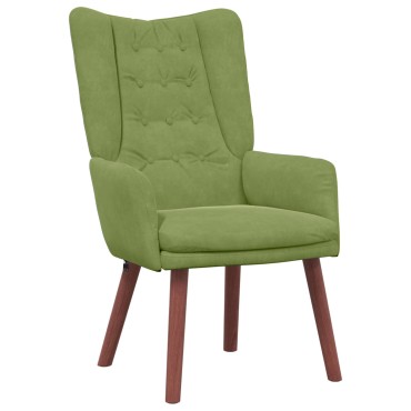 vidaXL Πολυθρόνα Ανοιχτό Πράσινο 63x67x94cm Βελούδο 1 τεμ.