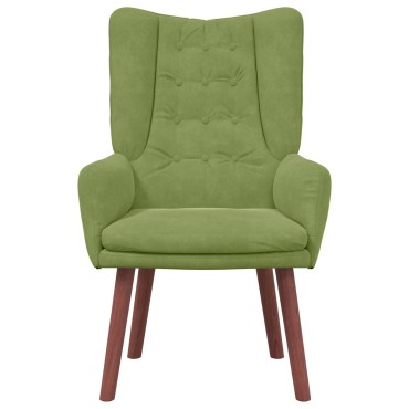 vidaXL Πολυθρόνα Ανοιχτό Πράσινο 63x67x94cm Βελούδο 1 τεμ.