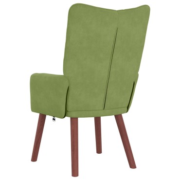 vidaXL Πολυθρόνα Ανοιχτό Πράσινο 63x67x94cm Βελούδο 1 τεμ.