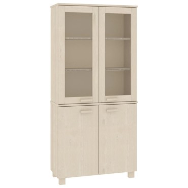 vidaXL Ντουλάπι HAMAR από Μασίφ Ξύλο Πεύκου Μελί 85x35x180cm 1 τεμ.