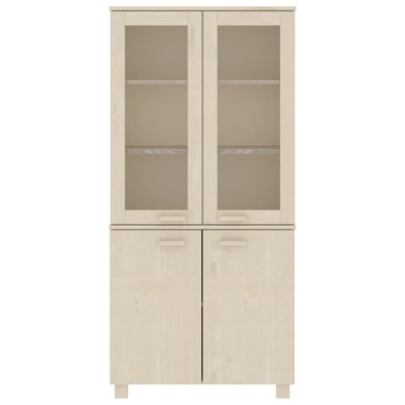 vidaXL Ντουλάπι HAMAR από Μασίφ Ξύλο Πεύκου Μελί 85x35x180cm 1 τεμ.