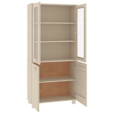 vidaXL Ντουλάπι HAMAR από Μασίφ Ξύλο Πεύκου Μελί 85x35x180cm 1 τεμ.