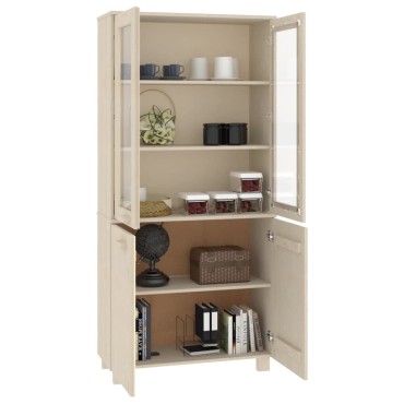 vidaXL Ντουλάπι HAMAR από Μασίφ Ξύλο Πεύκου Μελί 85x35x180cm 1 τεμ.