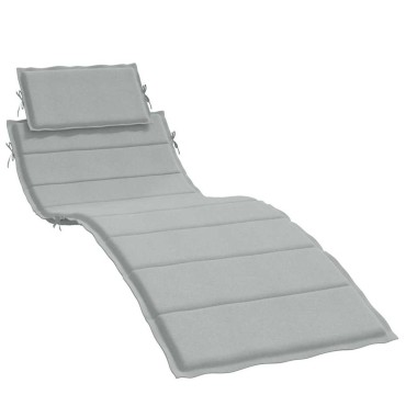 vidaXL Μαξιλάρι Ξαπλώστρας Ανοιχτό Γκρι 186x58x4cm Ύφασμα