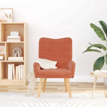 vidaXL Πολυθρόνα Κόκκινο Πορτοκαλί 63x67x94cm ύφασμα 1 τεμ.