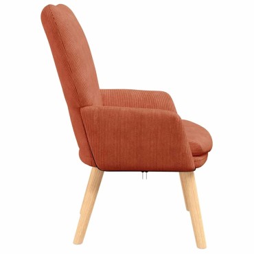 vidaXL Πολυθρόνα Κόκκινο Πορτοκαλί 63x67x94cm ύφασμα 1 τεμ.