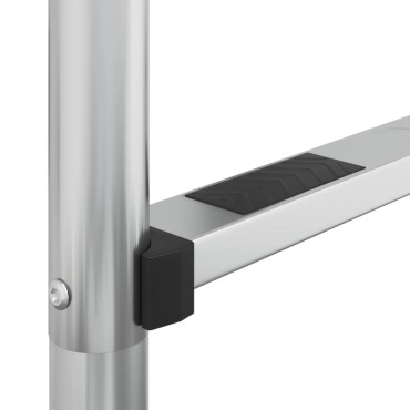vidaXL Σκάλα Πισίνας 54 x 38 x 158 εκ. από Ανοξείδωτο Ατσάλι