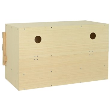 vidaXL Φωλιά για Κότες με 3 Θέσεις 96x40x45 εκ. από Μασίφ Ξύλο Πεύκου