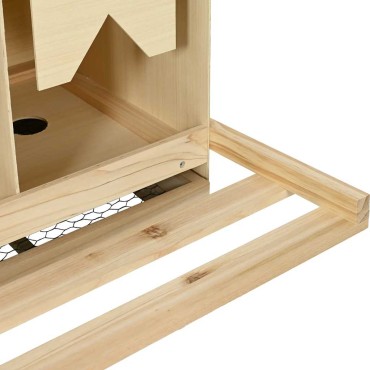vidaXL Φωλιά για Κότες με 3 Θέσεις 96x40x45 εκ. από Μασίφ Ξύλο Πεύκου