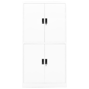 vidaXL Ντουλάπα Γραφείου 90x40x180cm Λευκή Ατσάλινη 1 τεμ.