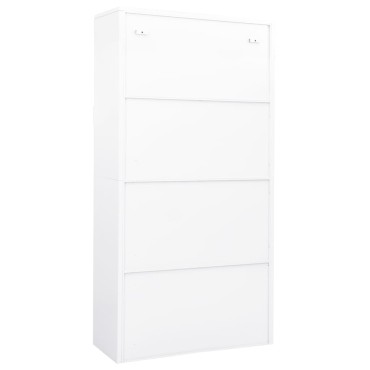 vidaXL Ντουλάπα Γραφείου 90x40x180cm Λευκή Ατσάλινη 1 τεμ.
