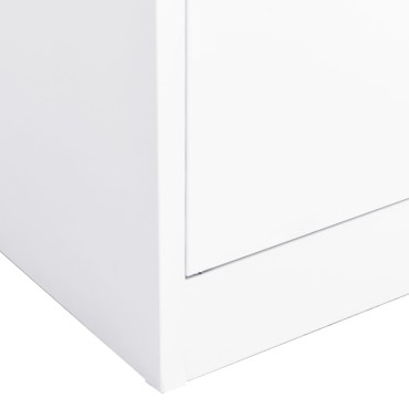 vidaXL Ντουλάπα Γραφείου 90x40x180cm Λευκή Ατσάλινη 1 τεμ.
