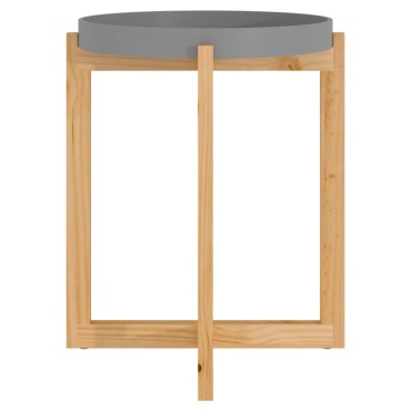 vidaXL Τραπεζάκι Σαλονιού Γκρι 41x41x48,5cm Επεξ. Ξύλο&Μασίφ Πεύκο 1 τεμ.