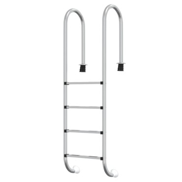 vidaXL Σκάλα Πισίνας 54 x 38 x 184,5 εκ. από Ανοξείδωτο Ατσάλι 304