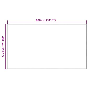vidaXL Χαλί Σκηνής Ανθρακί / Λευκό 400x800 εκ. από HDPE