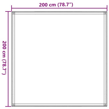 vidaXL Χαλί Σκηνής Μαύρο 200 x 200 εκ.