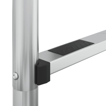 vidaXL Σκάλα Πισίνας 54 x 38 x 158 εκ. από Ανοξείδωτο Ατσάλι