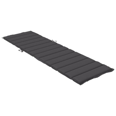 vidaXL Μαξιλάρι Ξαπλώστρας Ανθρακί 200x50x4cm Ύφασμα