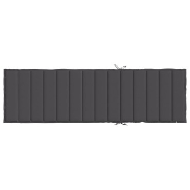 vidaXL Μαξιλάρι Ξαπλώστρας Ανθρακί 200x50x4cm Ύφασμα