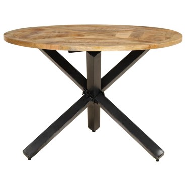 vidaXL Τραπεζαρία 110x75cm από Μασίφ Ακατέργαστο Ξύλο Μάνγκο 1 τεμ.