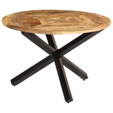 vidaXL Τραπεζαρία 110x75cm από Μασίφ Ακατέργαστο Ξύλο Μάνγκο 1 τεμ.
