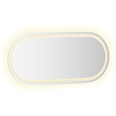 vidaXL Καθρέφτης Μπάνιου με LED Οβάλ 80 x 35 εκ.