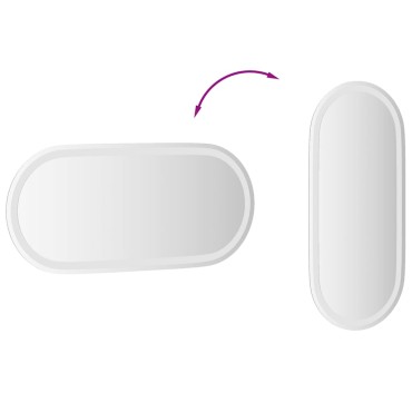 vidaXL Καθρέφτης Μπάνιου με LED Οβάλ 80 x 35 εκ.