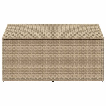 vidaXL Κουτί Αποθήκευσης Κήπου Μπεζ 110x50x58cm από Συνθετικό Ρατάν 1 τεμ.